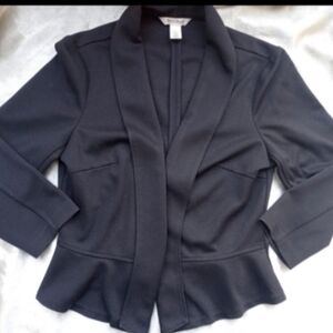 White House Black Market Women's Black Peplum Blazer SzS NWOT